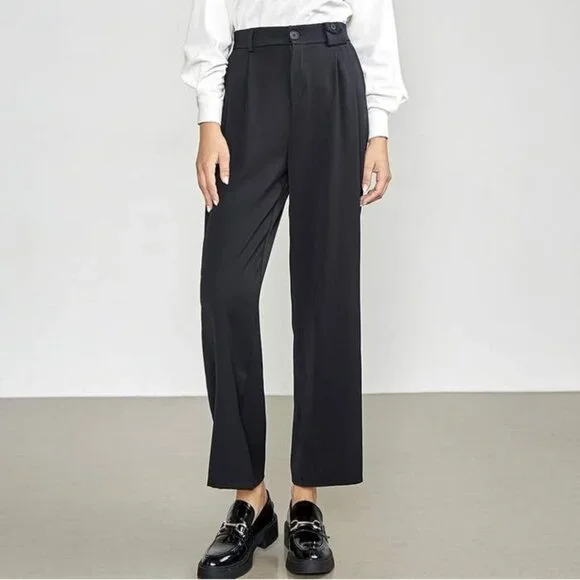 NWT J.ing Black Straight Leg Pants Trousers